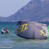 A special technique is required to launch the kite out of the water