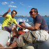 Gerhard and Daniel trying out the resuce boat